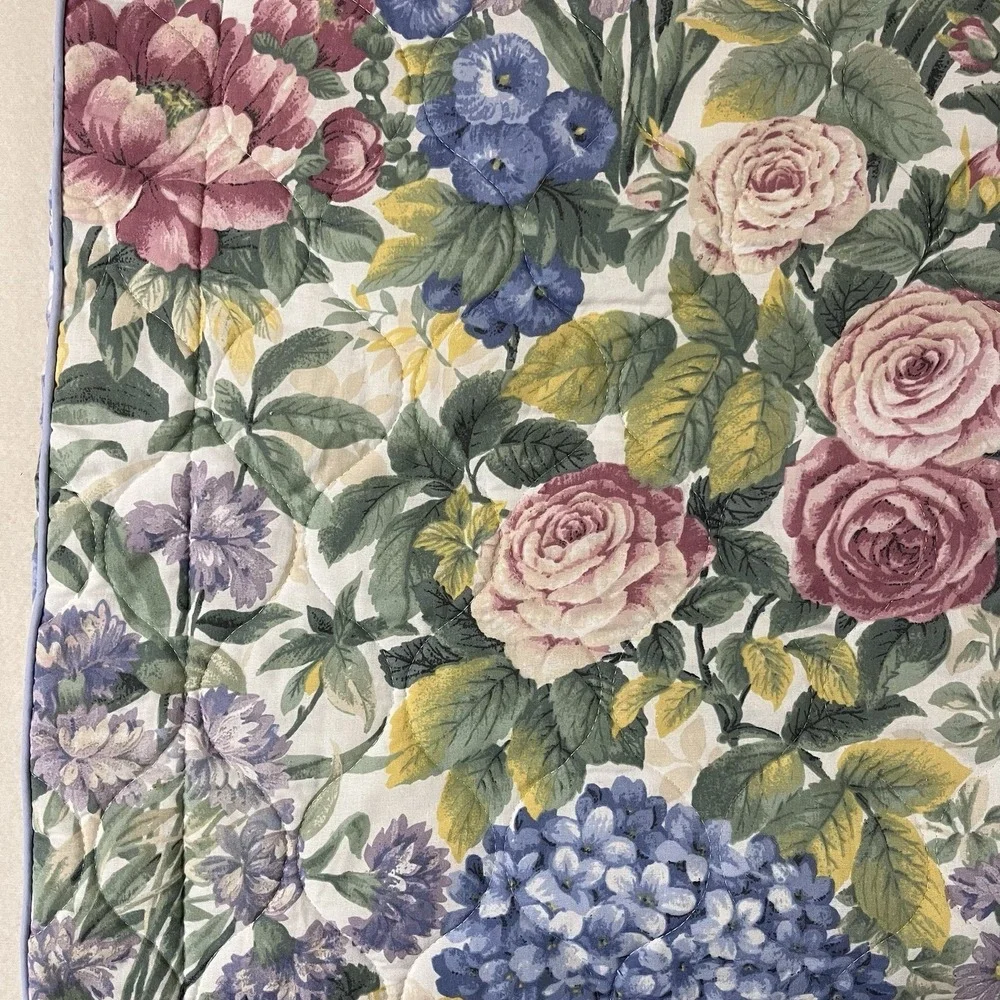 Glynda Turley's‎ 2 Pillow Shams Flower Garden King Tulip Hydrangea Iris Shabby